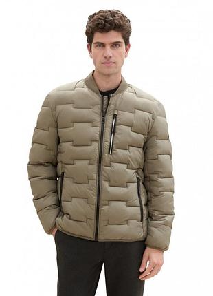 Куртка quilted bomber jacket 1042119-32097 tom tailor l коричневий 1042119-32097
