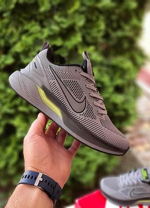 Чоловічі літні кросівки nike zoom сірі з салатовим кросівки найк зум вінфло наскрізна сітка 43(27,5см)
