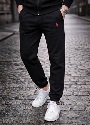 Мужские спортивные штаны на весну из двунитки, размеры: s, m, l, xl, xxl, 3xl черный, l