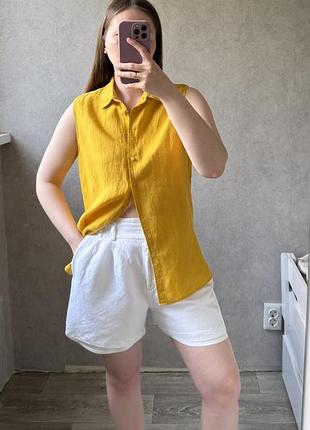 Сорочка льон uniqlo