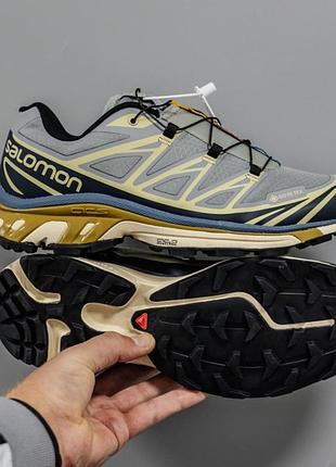 Кроссовки мужские salomon xt-6 gore-tex серые молодежные зимние кроссы высокого качества соломон хт гортекс