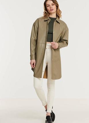 Куртка onlsia faux leather shacket cc otw 15242272-mermaid only m хаки 15242272-mermaid xs