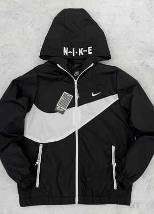 Ветровка nike черная з лого xxl