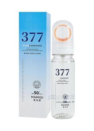 Новинка спрей спф розпилювач сонцезахисний спрей maimiqi 377 spf50+ pat++