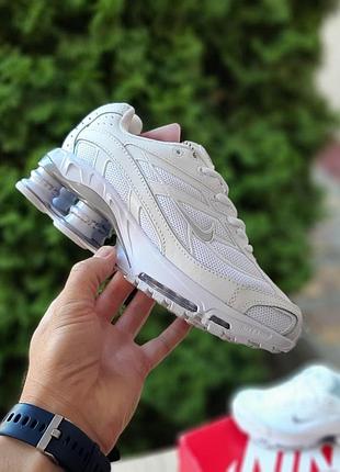 Жіночі літні кросівки nike shox ride 2 supreme білі з сірим осіні кросівки найк шокс райд 2 новинка
