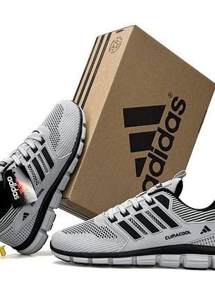 Чоловічі кросівки adidas climacool світло сірі текстильні повсякденні адідас клімакул сітка літо весна легкі спортивні 42