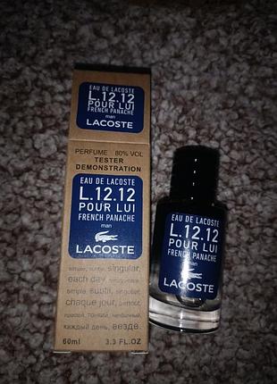Lacoste l. 12.12 pour lui french panache tester lux, чоловічий, 60ml