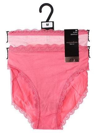Трусы manoukian slips x2 femme коралловый, розовый женщины s