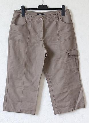 Бриджи карго женские, лен. eur.40