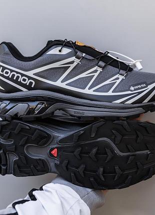 Кроссовки мужские salomon xt-6 gore-tex темно серые зимние кроссы высокого качества соломон хт гортекс
