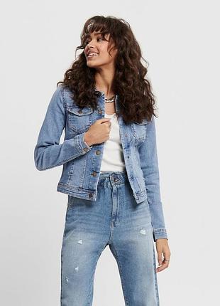 Куртка джинсова onlwesta life ls dnm jacket cc pim100221 15192447-light blue denim only 34 блакитний 15192447-light blue denim