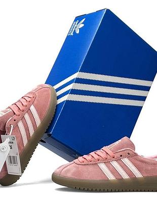 Женские кроссовки adidas originals bermuda розовые кроссы замшевые адидас оригиналс бермуда на лето весна 38