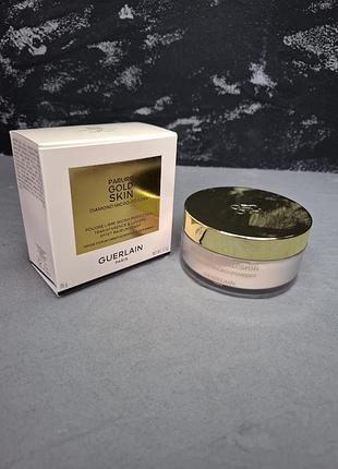 Рассыпчатая пудра guerlain parure gold skin в оттенке 02 clair / light.