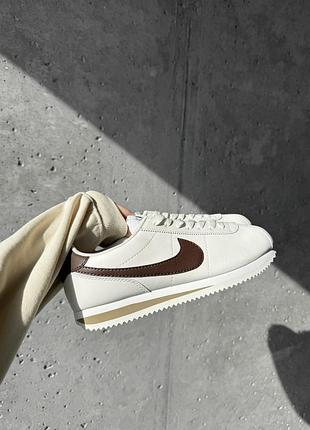 Кросівки nike cortez light beige / brown premium 39