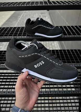 Кросівки hugo boss, сітка (чорно-білі)