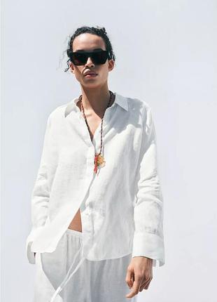 Лляна сорочка zara