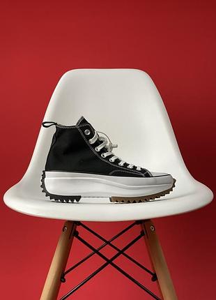 Кеди converse run star конверс ран старі чорні текстильні для жінок весняно-літні