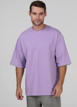 Футболки трикотажные мужские ray oversize с длинным рукавом фиолетового цвета xxl