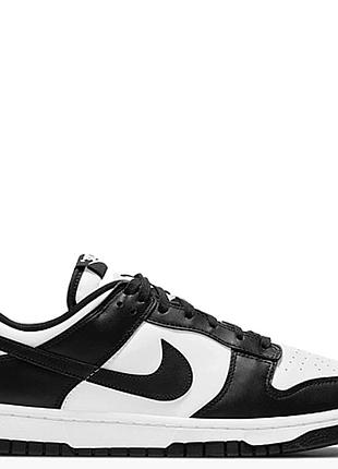 Кросівки nike dunk low retro black white 42