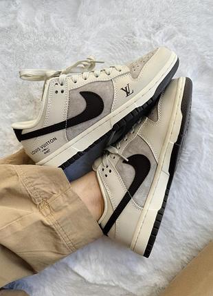 Кроссовки nike sb dunk low louis vuitton для стиля и комфорта серые черные легкие удобные