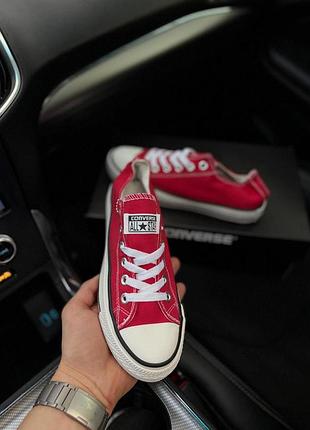 Низкие женские кеды converse all star конверс алл стар красные удобные для повседневной носки