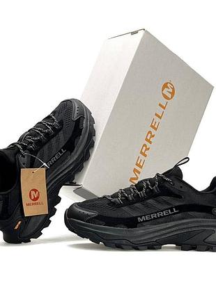 Мужские кроссовки merrell moab speed ​​2 черные кроссы текстильные мерел моаб спид сетка воздухопроницаемые весна лето 43