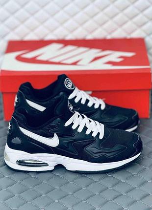 Кроссовки мужские весенние nike air max 2 light black-white 45