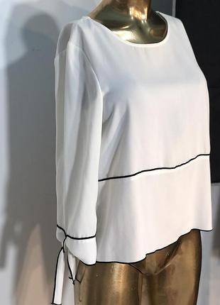 Щільна біла блуза zara