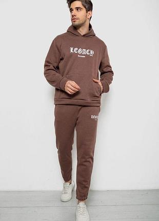 Спортивный костюм мужской на флисе, цвет мокко, 238r57046