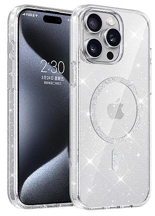 Чехол tpu eclipse sparkle magnetic fit для apple iphone 14 pro max (6.7") clear