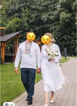 Набір вишита сорочка і витина сукня