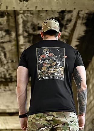 Футболка чоловіча born of war welcome to ukraine black вт4637