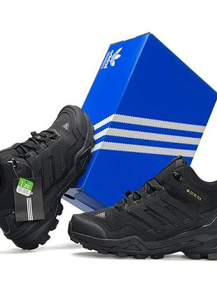 Мужские зимние кроссовки adidas terrex fur gore-tex качественные высокие кроссы утепленные мехом адидас терекс черные термо 43