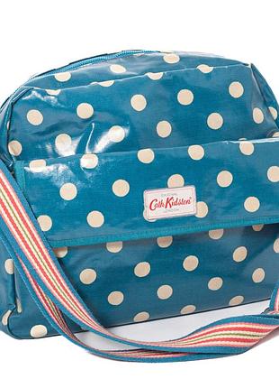 Женская сумка-мессенджер cath kidston с пеналом, голубая в горох