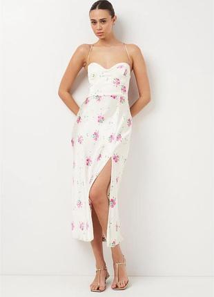 Сукня zara атласное платье zara миди сатинова сукня zara