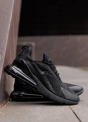 Кроссовки мужские nike air max 270 triple black, найк эир макс 270 черные