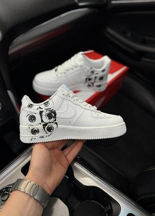 Кросівки nike air force 1 low найк ейр форс 1 лоу з шкіри білі для жінок повсякденні стильні