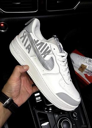 Кросівки чоловічі nike air force 1 white grey 44