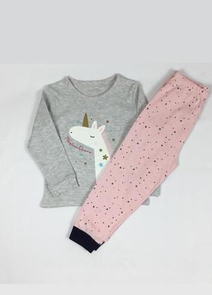 Трикотажная пижама для девочки единорог оригинал примарк primark