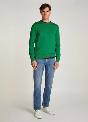 Чоловічий светер tommy hilfiger, зеленого колььру, розмір xl