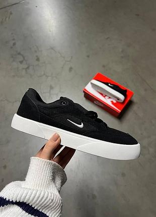 Кеди чоловічі nike sb skate shoes black white, кросівки найк сб скейт чорні з білою підошвою