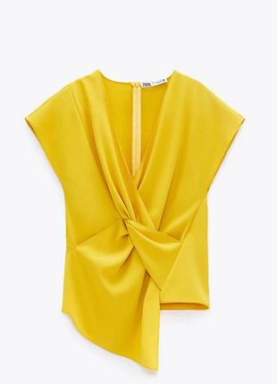 Блуза жовта zara 3