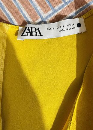 Блуза жовта zara 7