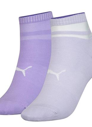Чоловічі / жіночі шкарпетки пума оригінал puma short sock structure 2p women фіолетовий уні 35-38 103002001-012