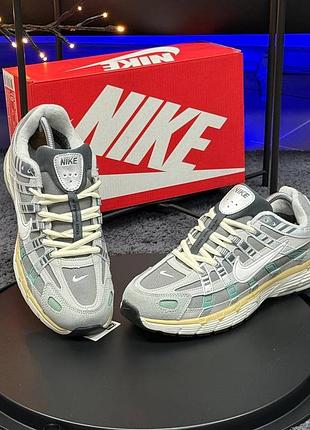 Кроссовки nike p-6000 найк п-6000 водонепроницаемые из кожи серые для мужчин на холодную погоду