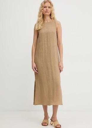 Urbanshop com ua marella летнее платье льняное emme by marella бежевое однотонное 2615221352200 размеры запиту