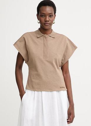 Urbanshop com ua max&co. поло женское с хлопком mcopesi коричневое 2616951024200 размеры запитуйте