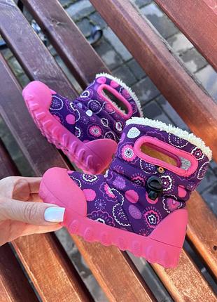 Сапоги bogs b-moc kid's bullseye purple 23 стелька 15 см