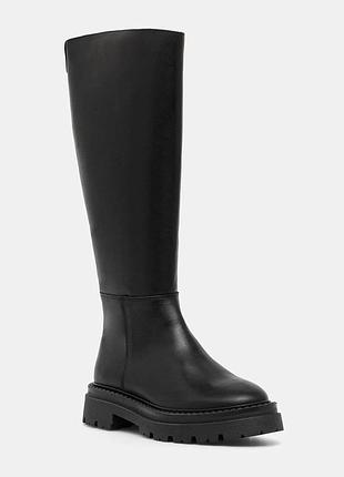 Urbanshop com ua кожаные сапоги steve madden kaja-w цвет черный на плоском каблуке 11004946 размеры запитуйте