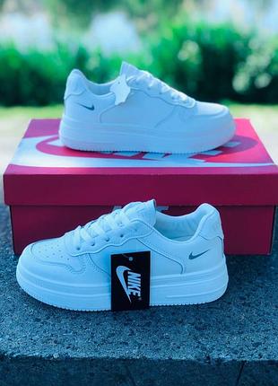 Кроссовки белые кожаные nike air force all white унисекс кросовки найк форс 37, 40
